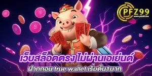 เว็บสล็อตตรง ไม่ผ่านเอเย่นต์ ฝากถอน true wallet เริ่มต้น1บาท